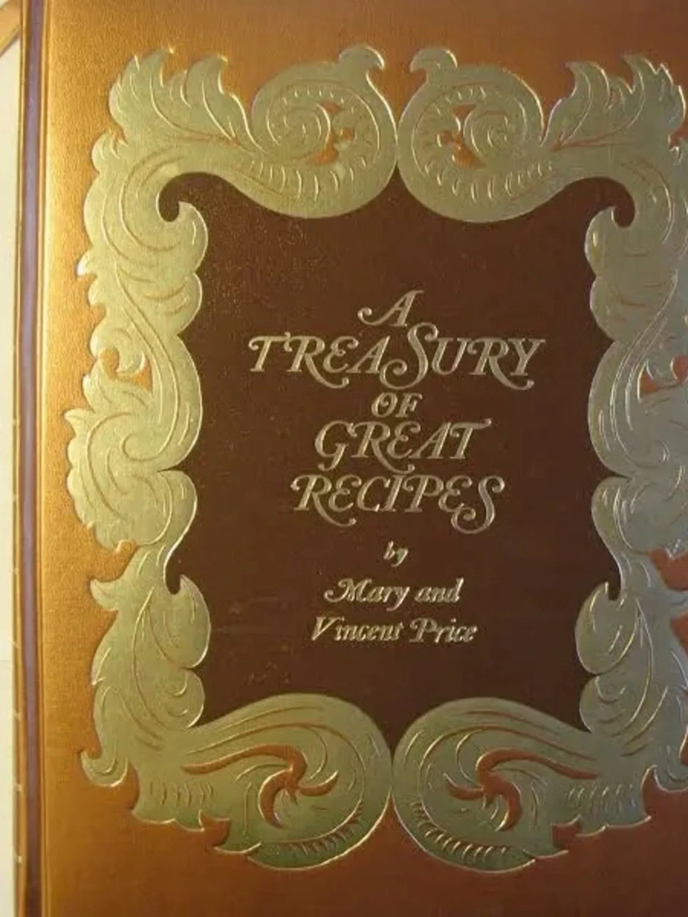 A Treasury of Great Recipes Hardcover Cookbook - Copper/Gold